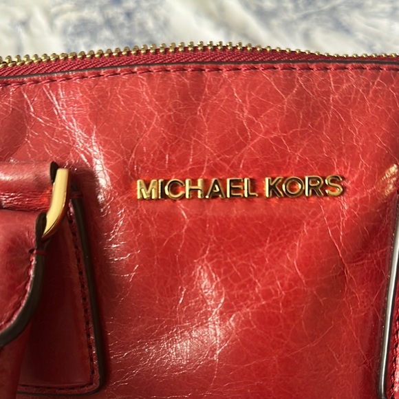 Michael Kors Red Leather Women's Bag - Picture 2 of 7